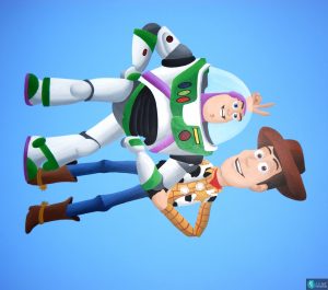 Muurschildering Buzz en Woody