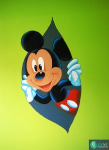 Muurschildering Mickey komt tevoorschijn