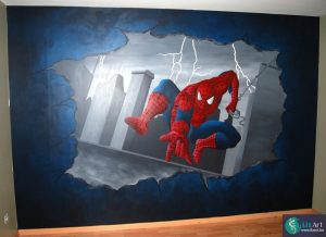 Muurschildering Spiderman