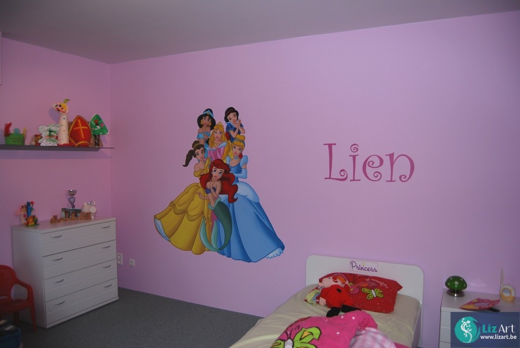 Luipaard Instituut Accommodatie Muurschilderingen Disney prinsessen