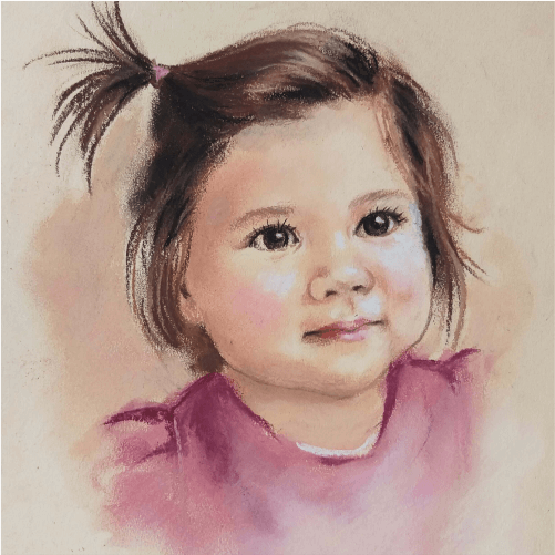 Pastel portret in opdracht