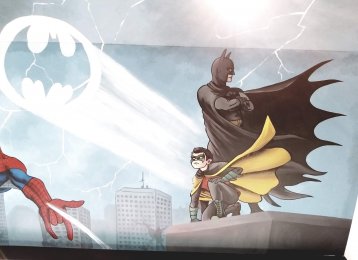CD Comics Batman muurschildering