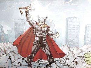 Marvel Thor muurschildering